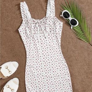 NWOT white floral spring dress